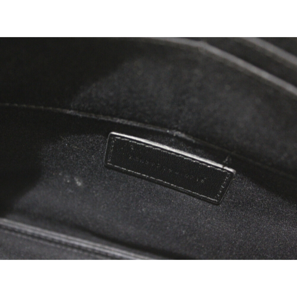 SAINT LAURENT Clutch Bag Shoulder Black Leather - Picture 7 of 7